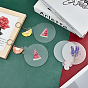 Pendentifs de disque acrylique transparent, ébauches acryliques, plat rond