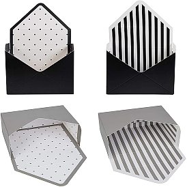 Nbeads флорист букет упаковка конверт подарочные коробки, Полоса / горошек складной картон подарочные коробки ювелирные небольшие коробки для свадьбы день рождения декор подарочная упаковка