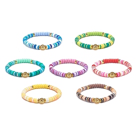 7шт 7 цветные браслеты ручной работы из полимерной глины, сплав гендерный символ опрятный браслеты для женщин