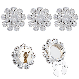 5шт. латунные запонки со стразами, пряжки для шалей и накидок, для аксессуаров для одежды, гриб