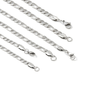 201 Stainless Steel Figaro Chain Necklaces