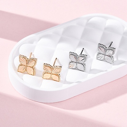 Латунь серьги, ромб