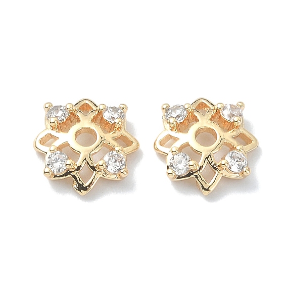 Латунь микро проложить кубический цирконий шарик, без кадмия, без никеля и без свинца, цветок