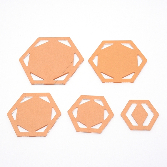 Acrylic Gauge Measuring Ruler Tool, Hexagon