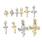 Латунные микро проложить кубического циркония подвески, амулеты крест/меч, долговечный, без кадмия и без свинца, стойки покрытие, с целью перехода в кольце