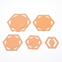 Acrylic Gauge Measuring Ruler Tool, Hexagon