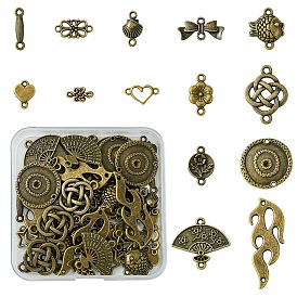 60шт 15 стили подвески из сплава в тибетском стиле, разнообразные