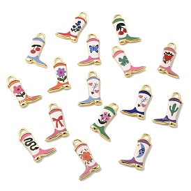 Латунные подвески с принтом, подвески для обуви/ботинок, долговечный, реальный 18 k позолоченный