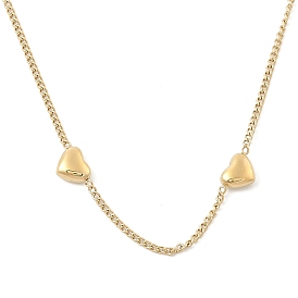 Ионное покрытие (ip) 304 ожерелья из нержавеющей стали в форме сердца для женщин