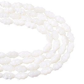 2 нити натуральные бусины из ракушек-троху, Горлянка