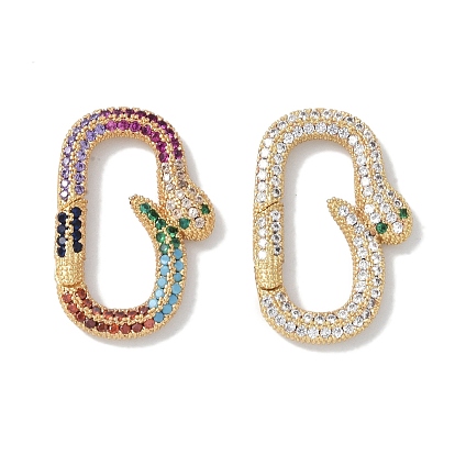 Стойки обшивки латунные микро проложить кубического циркония Twister застежками, без кадмия и без свинца, долговечный, реальный 18 k позолоченный, овальные