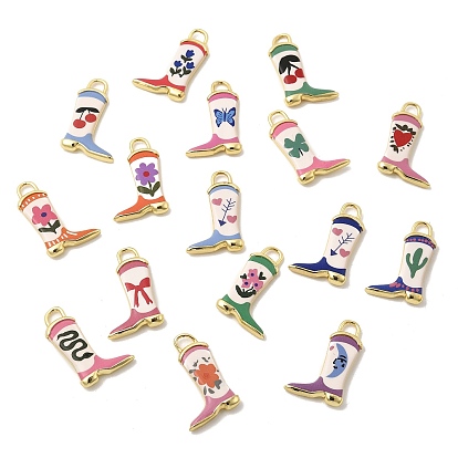 Латунные подвески с принтом, подвески для обуви/ботинок, долговечный, реальный 18 k позолоченный