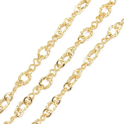 Латунная цепочка фигаро, с катушкой, несварные, твист кольцо