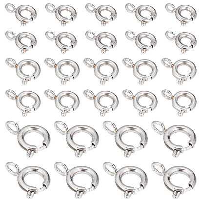 30 шт. 3 стили 304 гладкая поверхность из нержавеющей стали пружинные застежки-кольца