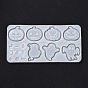 DIY Pumpkin Jack-O'-Lantern & Ghost & Filling Silicone Statue Molds, Quicksand Molds, Resin Casting Molds, For UV Resin, Epoxy Resin Craft Making, Halloween Theme