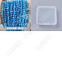 2 Strands Evil Eye Lampwork Bead Strands, Flat Round