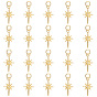 20 латунные подвески шт., с прыжковых колец, звезда
