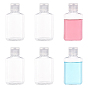Transparent Plastic Squeeze Bottles, with Flip Caps, Refillable Bottles