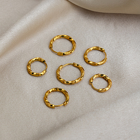 Простые и элегантные 304 серьги-кольца из нержавеющей стали
