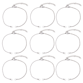 20шт 304 шариковые цепи из нержавеющей стали, для браслета решений, с карабин-лобстерами , подходит для соединительных подвесок