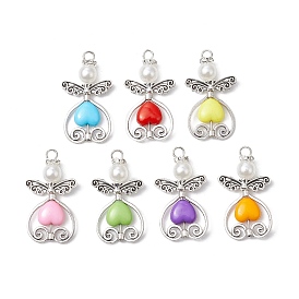 Подвески из искусственного жемчуга и сплава из акрила и пластика, ангел