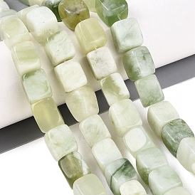 Natural Xiuyan Jade Beads Strands, Cuboid