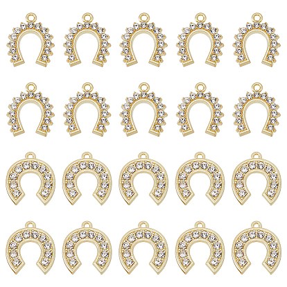 20шт 2 подвески из сплава с гальванопокрытием, с кристально горный хрусталь, без кадмия, без никеля и без свинца, арка
