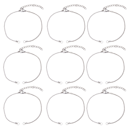 20шт 304 шариковые цепи из нержавеющей стали, для браслета решений, с карабин-лобстерами , подходит для соединительных подвесок