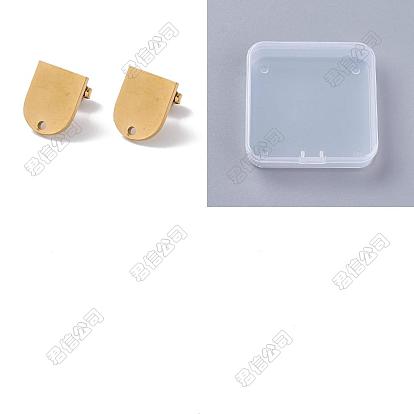 20 pares 304 hallazgos para aretes de acero inoxidable, con agujero, forma de escudo