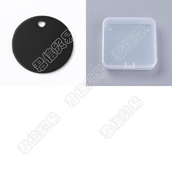 20Pcs Aluminum Blank Metal Tag, Flat Round