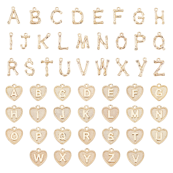 2 Sets 2 Style Alloy Pendants, Mix-shaped