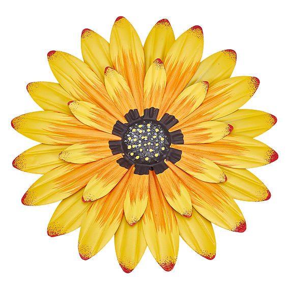Железные настенные украшения в виде подсолнухов, для украшения дома и сада