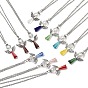 12Pcs 12 Colors Angel Alloy & Glass Pendant Decoration, with Iron Cable Chains, for Car Hanging Ornaments