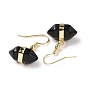 Gemstone Bullet Dangle Earrings, Golden Brass Jewelry for Women, Cadmium Free & Lead Free