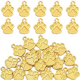 20шт. подвески из сплава с покрытием стойки, без кадмия и без свинца и без никеля, подвески с принтом собачьей лапы