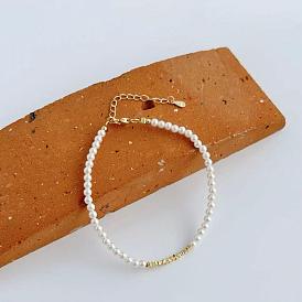 S925 браслеты из стерлингового серебра для женщин, браслеты из бусин искусственного жемчуга