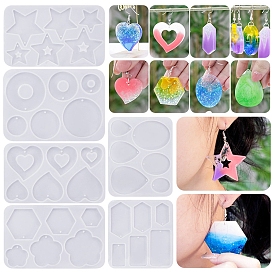 DIY Food Grade Silicone Pendant Molds, Resin Casting Molds, Clay Craft Mold Tools, Rectangle