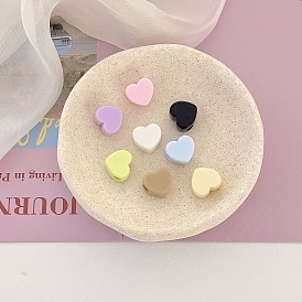 Opaque Acrylic Beads, Large Hole Beads, Heart