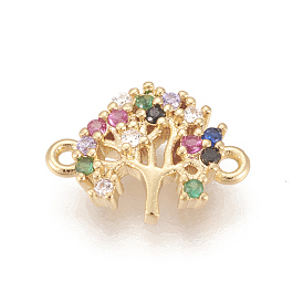 Латунные микро проложить кубических ссылки циркония, долговечный, без свинца, без кадмии и без никеля, древо жизни, красочный