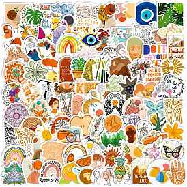 100Pcs PVC Self-Adhesive Cartoon Stickers, Waterproof Decals for Party Gift Decoration, Kid's Art Craft, Mixed Shapes