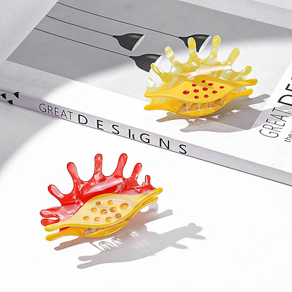 Заколки для волос в виде когтей из кораллового ацетата целлюлозы (смола), аксессуары для волос для девочек и женщин