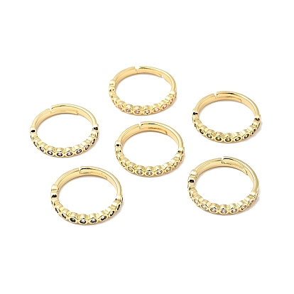 Регулируемые кольца из кубического циркония, стеллаж для латунных украшений для женщин, реальный 18 k позолоченный, без кадмия и без свинца