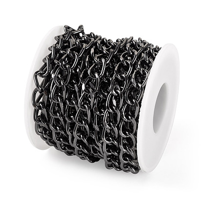 5 кубинские звенья цепей из окисленного алюминия, с катушкой, несварные