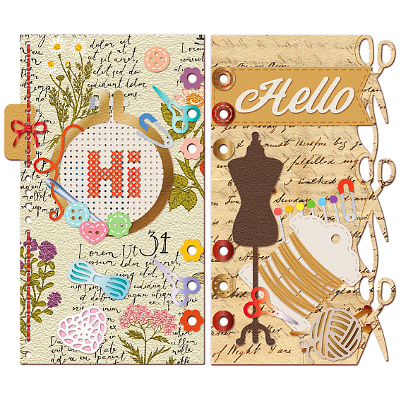 Швейная тема, трафареты для резки штампов из углеродистой стали, для diy scrapbooking, Фотоальбом, декоративная бумага для тиснения