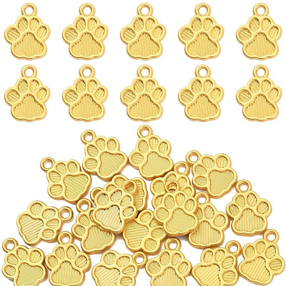 20шт. подвески из сплава с покрытием стойки, без кадмия и без свинца и без никеля, подвески с принтом собачьей лапы