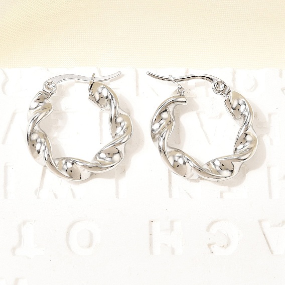 Серьги из 304 нержавеющей стали, Скрученное кольцо