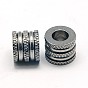 304 Stainless Steel Beads, Column, 12x10mm, Hole: 6mm