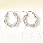 Серьги из 304 нержавеющей стали, Скрученное кольцо