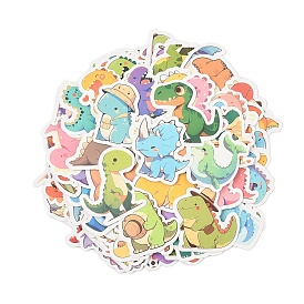 100Pcs Dinosaur Theme PVC Waterproof Stickers, Self-adhesive Decals, for DIY Scrapbooking, Photo Album Decoration