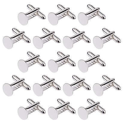 30 шт. плоская круглая пуговица для манжеты, сеттинги для кабошонов для создания одежды , без кадмия, без никеля и без свинца